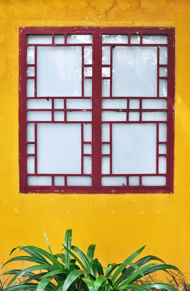 Παραδοσιακή κινεζική τετραγωνικά παράθυρο — Φωτογραφία Αρχείου