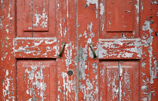 Ξεφλούδισμα close-up ξύλινη πόρτα — Φωτογραφία Αρχείου