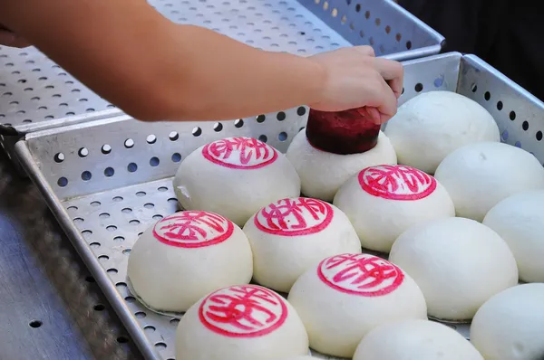 Traditional Steamed Buns, Cheung Chau — Stock Photo, Image