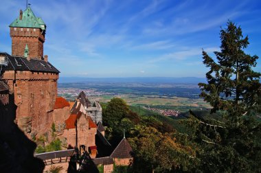 Haut-Königsbourg kale Manzaralı