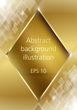 Abstract shining golden rectangles gold vector background clipart