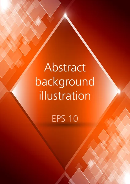 stock vector Abstract shining rectangles orange background