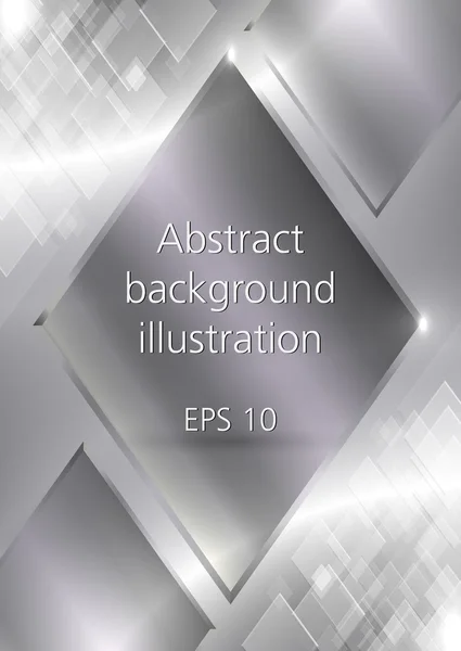 Abstract shining rectangles silver vector background — Stock Vector
