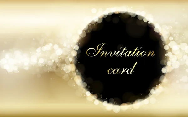 Πρόσκληση χρυσό πρότυπο φορέα της κάρτας — Διανυσματικό Αρχείο