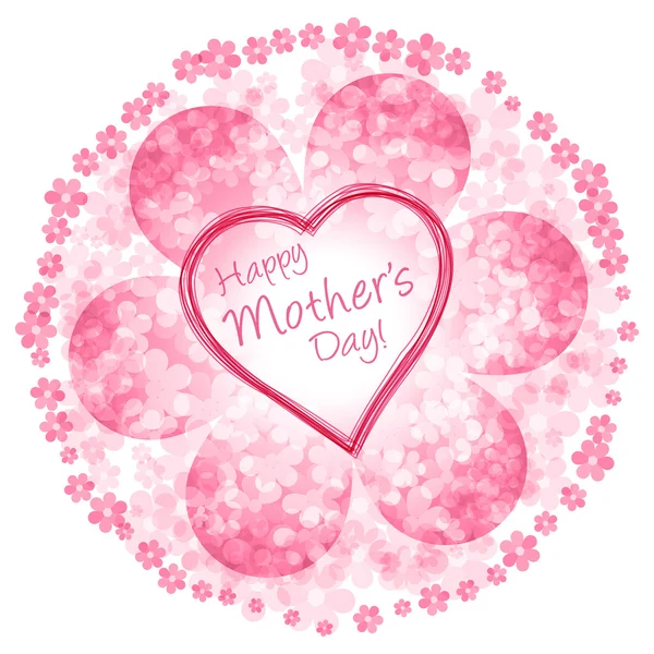 Счастливого Дня матери округлый фон, векторная иллюстрация — стоковый вектор