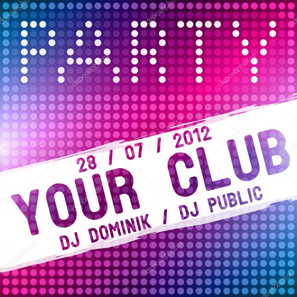 Party flyer vector template