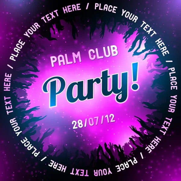Modèle vectoriel de flyer Pink Party — Image vectorielle