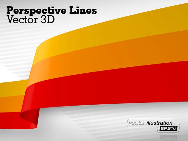 3D vector perspektíva vonalak — Stock Vector