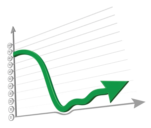 Ilustración del vector de flecha descendente — Vector de stock