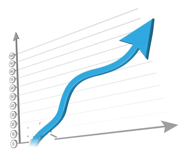 Aumento da ilustração vetorial seta —  Vetores de Stock