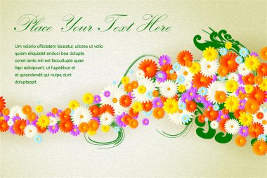 Flower vector background clipart