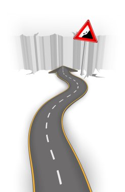 Road to abyss vector illustration clipart