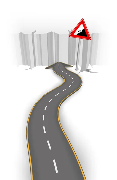 Road to abyss vector illustration — Stock Vector