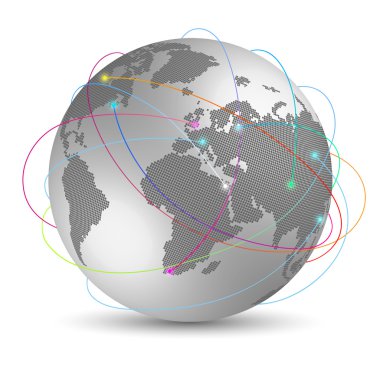 Global internet concept clipart
