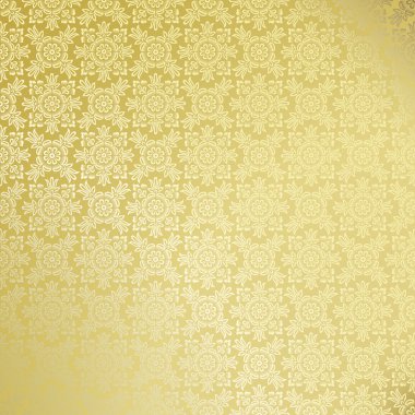 Seamless golden damask wallpaper clipart