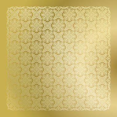 Golden damask wallpaper clipart