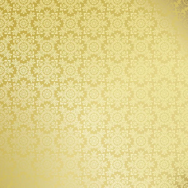 Naadloze gouden damast behang — Stockvector