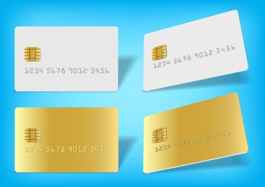 Blank chip card clipart