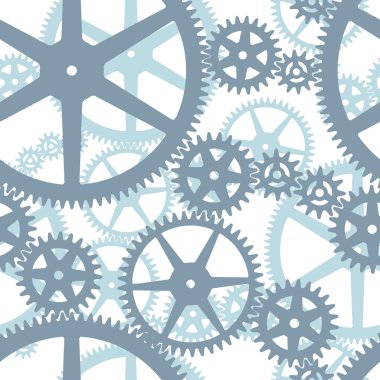 Seamless cogwheels pattern clipart