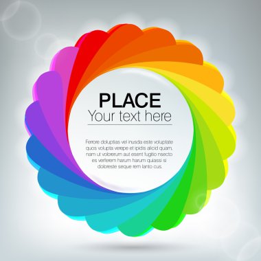 Abstract backgroung with rainbow circles clipart