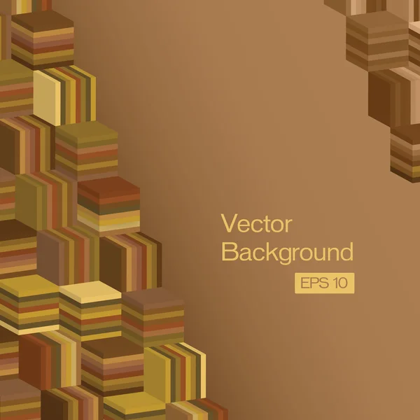 Retro colorful 3d cubes — Stock Vector