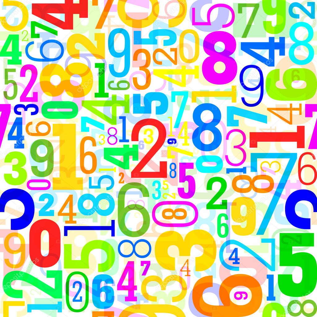 Colorful seamless pattern with numbers Stock Vector Image by ©RoboLab ...