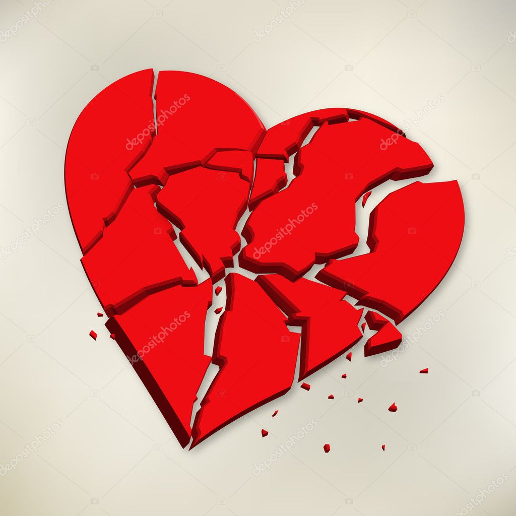 Broken Heart Vector Art & Graphics