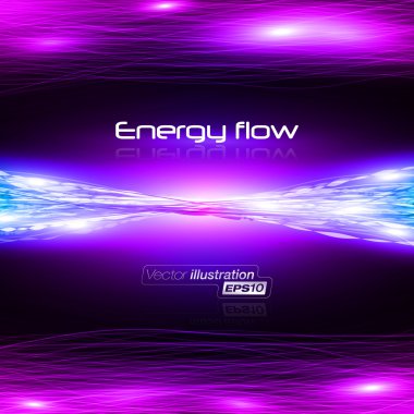 Energy flow 2 Vector illustration clipart