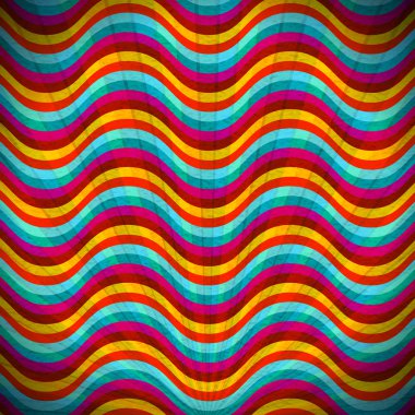 Retro color wave pattern