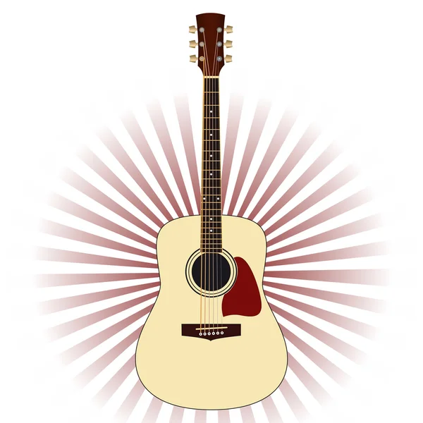 Vector acoustic guitar — Stock Vector