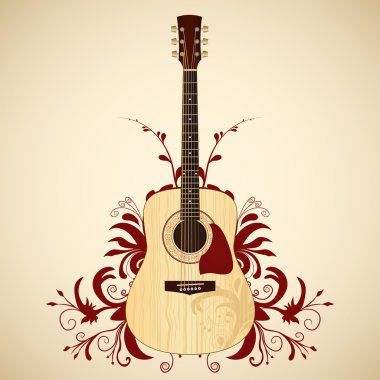 Acoustic guitar clipart