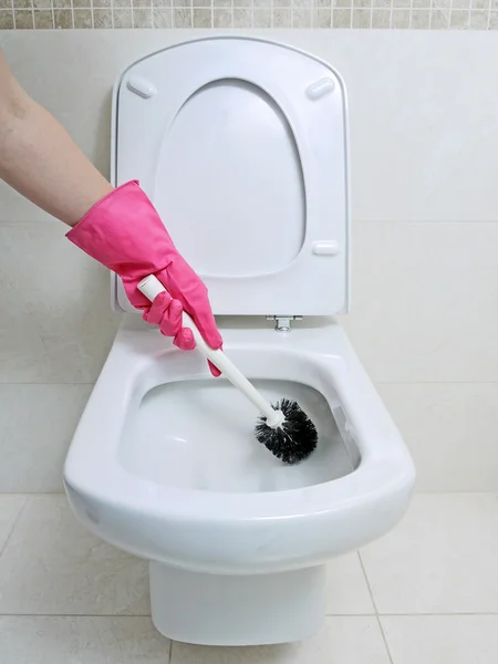 Toilet cleaning — Stock Photo, Image