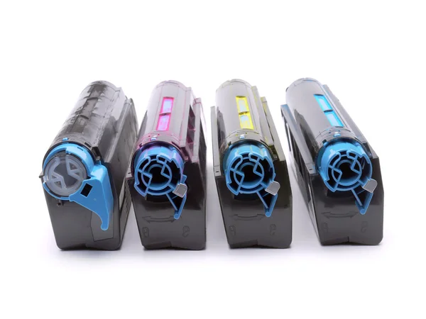 Quattro cartucce di toner per stampante laser a colori — Foto Stock