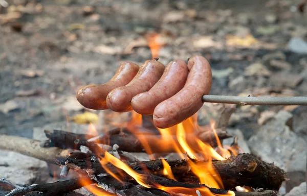 Baked sausage — Stock Photo, Image
