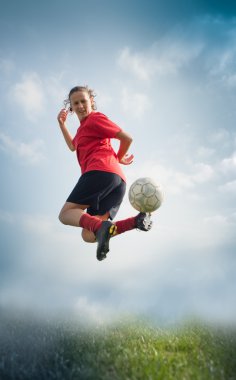 Soccer girl clipart