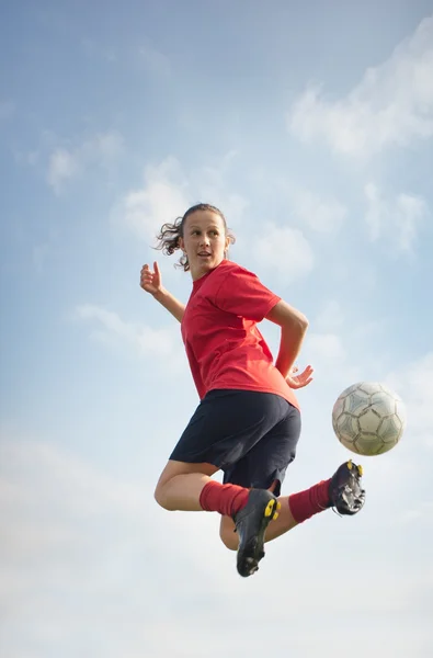 Kadın futbol — Stok fotoğraf