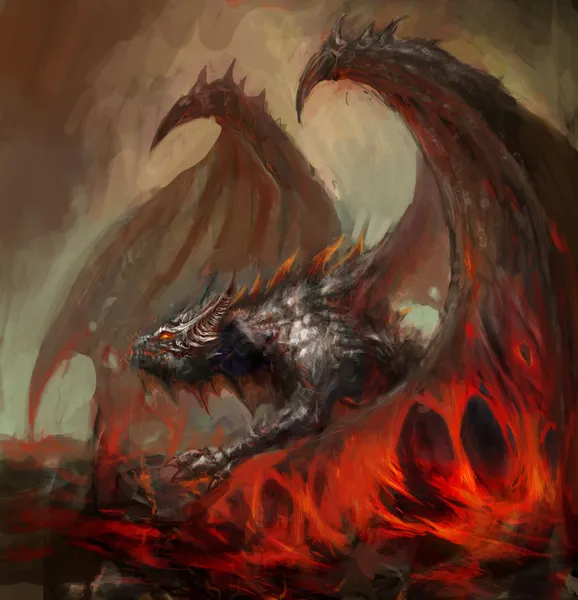 Lava dragon — Stockfoto