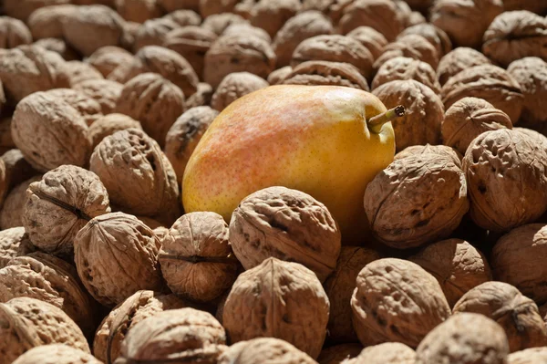 Päärynät ja saksanpähkinät — kuvapankkivalokuva