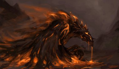 Molten dragon clipart