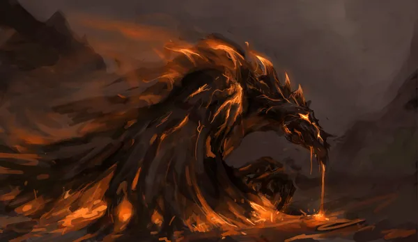 Molten dragon — Stock Photo, Image