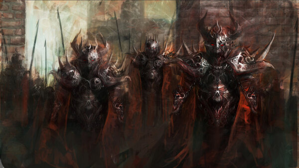 Генерал ведет свою армию на войну
