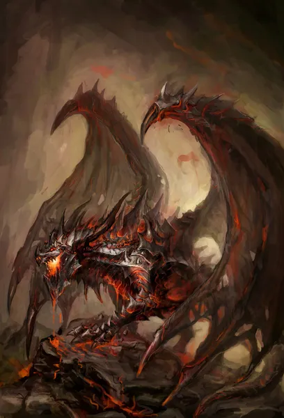 Gepantserde dragon — Stockfoto