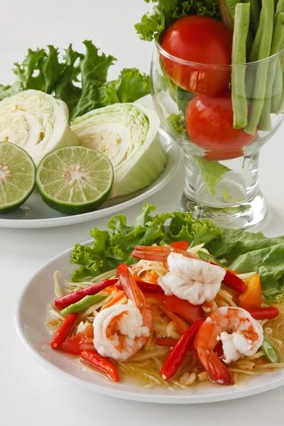 Green papaya salad — Stock Photo, Image