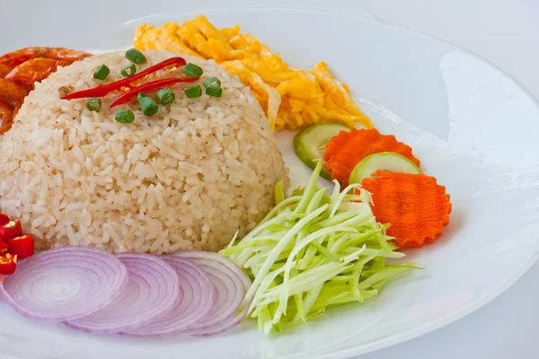 Shrimp paste friend rice — Stock Photo, Image