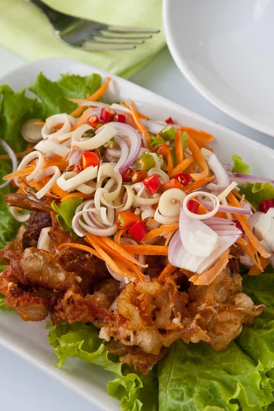 Salad and crab — Stock Photo, Image