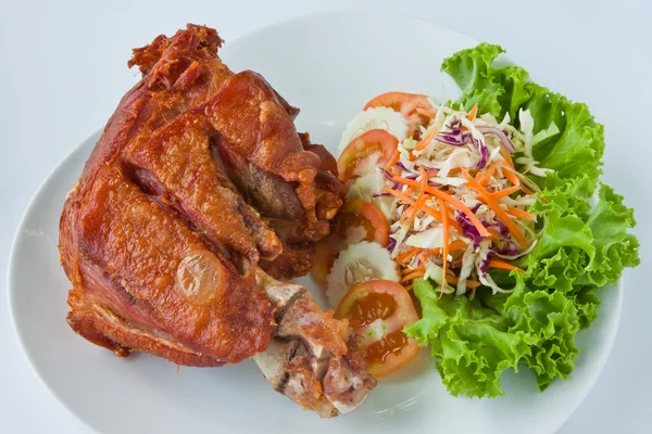 Diepe gebakken varkensvlees been — Stockfoto