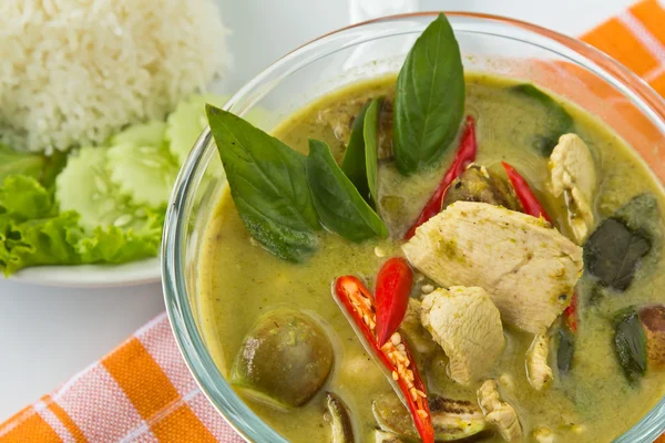 Comida tailandesa, Curry verde — Foto de Stock