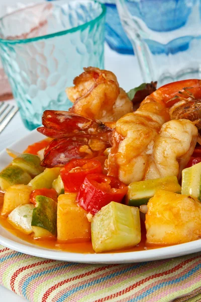 Thai Food,Sweet and Sour Shrimp