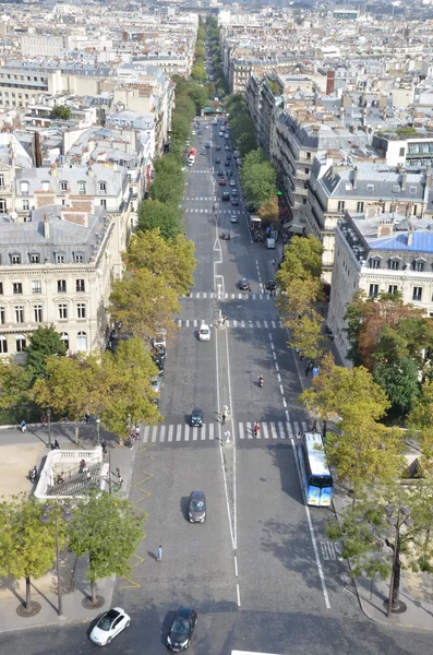 Forgalmas utcára Párizsban — Stock Fotó