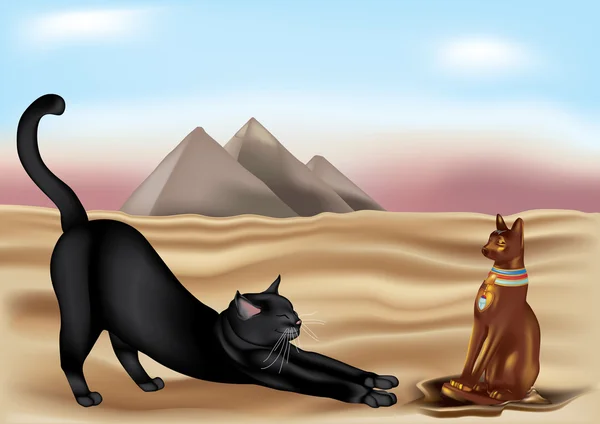 Egyptská kočka — Stockový vektor